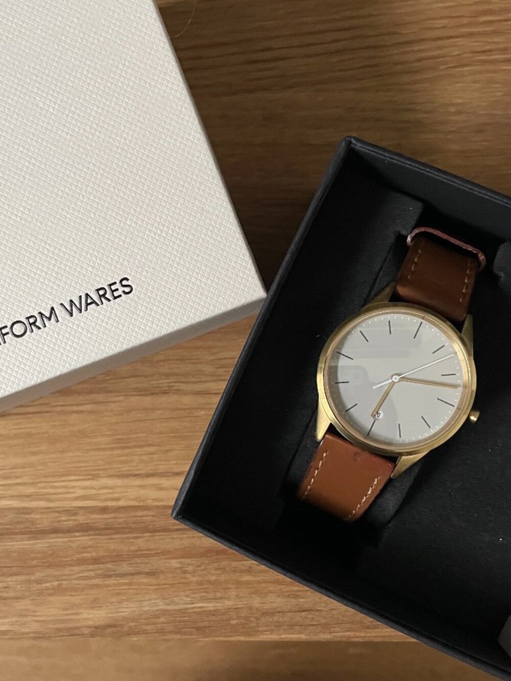 Uniform Wares C36 Women’s Date Watch in PVD Satin Gold
